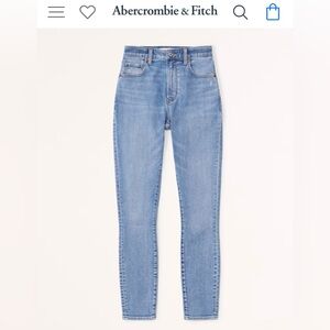 Abercrombie & Fitch High Rise Super Skinny Jeans Like New Denim Blue Jean Size 2